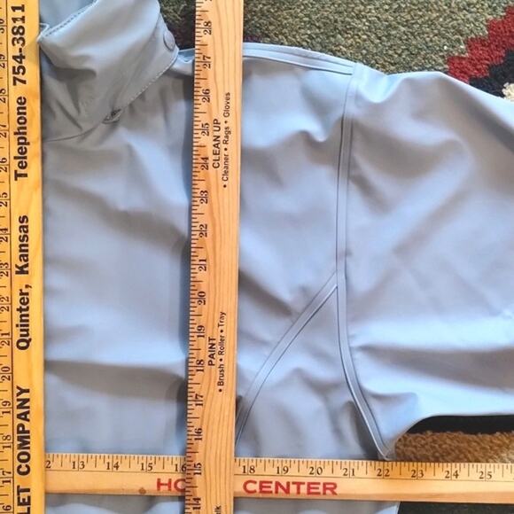 Helly Hansen Cornflower Hide-a-Hood Full Zip Pocketed Rain Jacket L - Picture 9 of 16